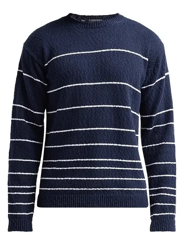 Saks Fifth Avenue Men's Striped Bouclé Crewneck Sweater