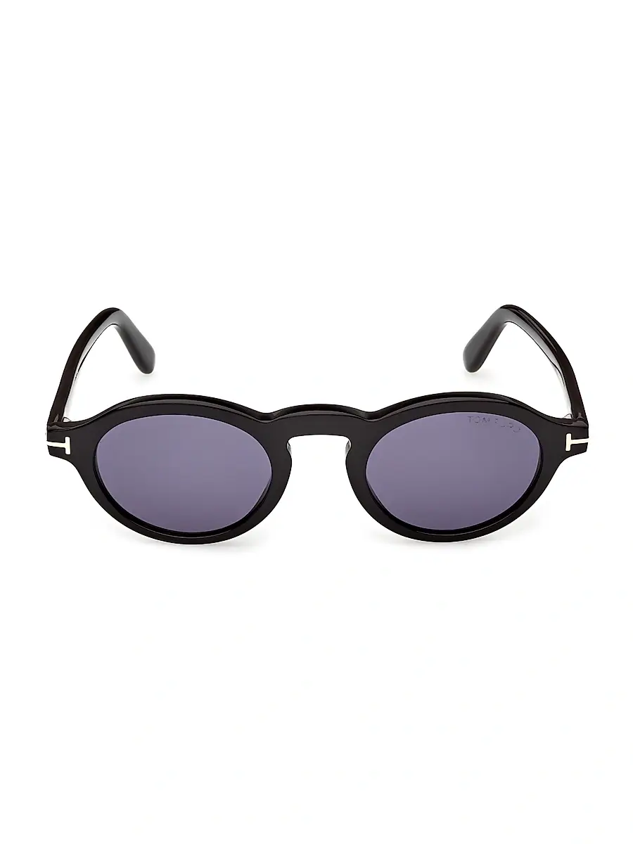 Tom Ford Men's Aristotele 02 48MM Round Sunglasses | Thumbnail 2
