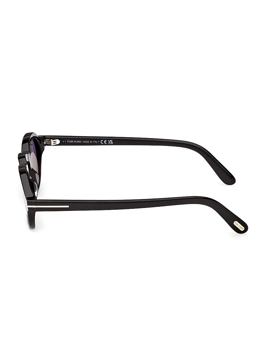 Tom Ford Men's Aristotele 02 48MM Round Sunglasses | Thumbnail 3