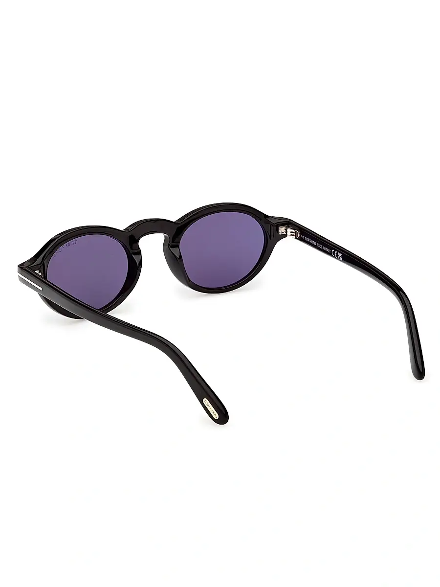 Tom Ford Men's Aristotele 02 48MM Round Sunglasses | Thumbnail 4