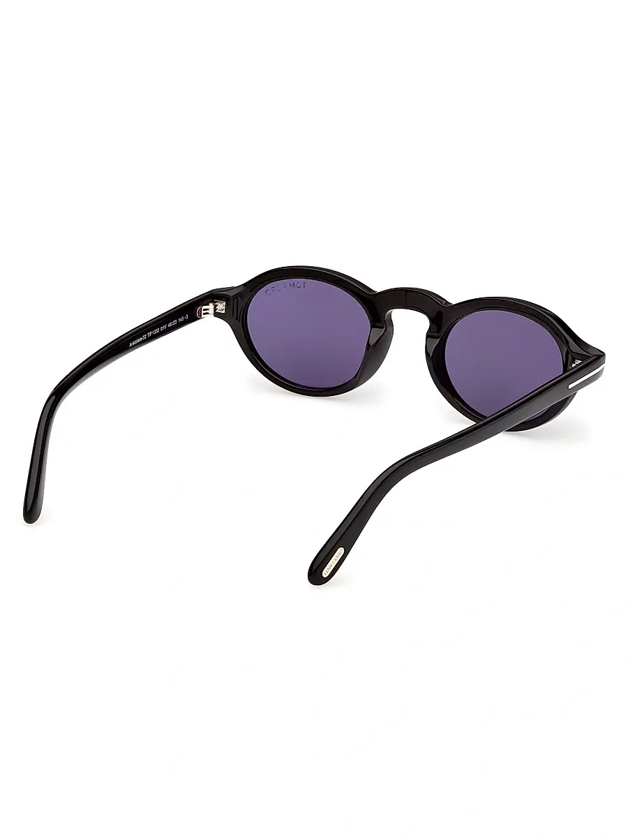 Tom Ford Men's Aristotele 02 48MM Round Sunglasses | Thumbnail 6