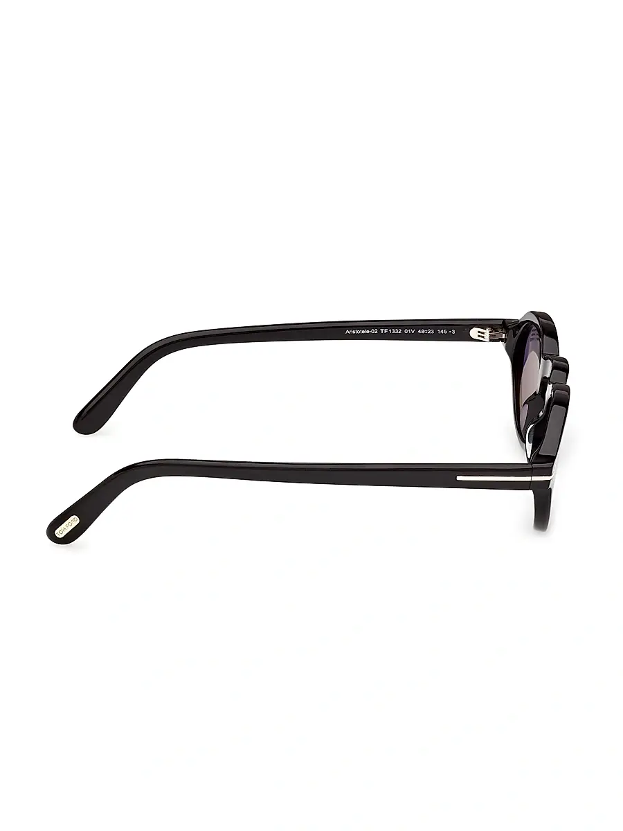Tom Ford Men's Aristotele 02 48MM Round Sunglasses | Thumbnail 7