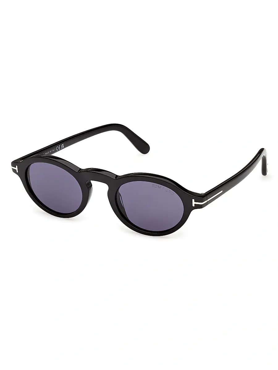 Tom Ford Men's Aristotele 02 48MM Round Sunglasses