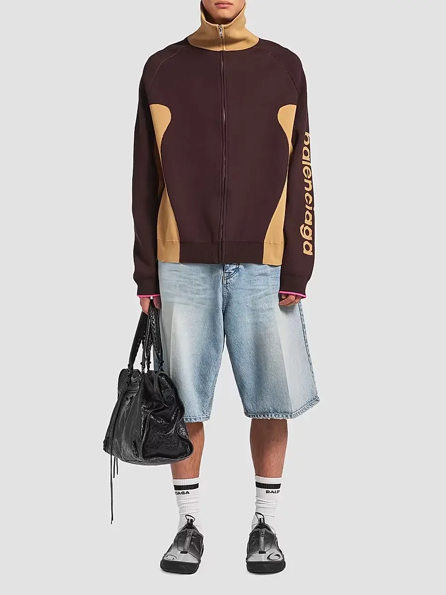 Balenciaga Men's Denim Stay Press Shorts | Thumbnail 2 Balenciaga Men's Denim Stay Press Shorts | Thumbnail 2