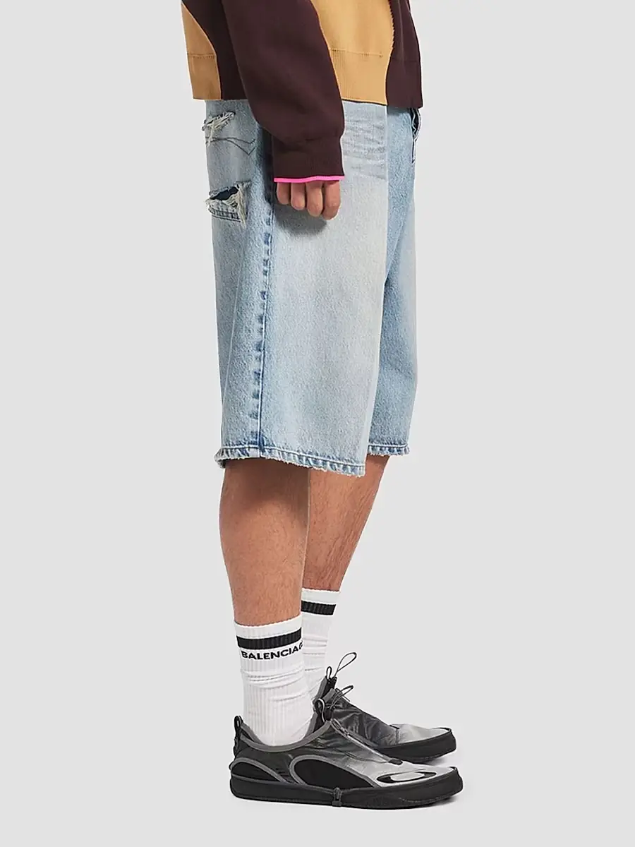 Balenciaga Men's Denim Stay Press Shorts | Thumbnail 5 Balenciaga Men's Denim Stay Press Shorts | Thumbnail 5