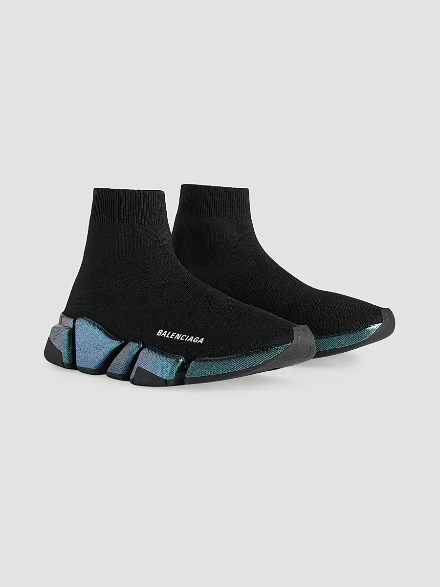 Balenciaga Men's Speed 2.0 Iridescent Sneakers | Thumbnail 2 Balenciaga Men's Speed 2.0 Iridescent Sneakers | Thumbnail 2