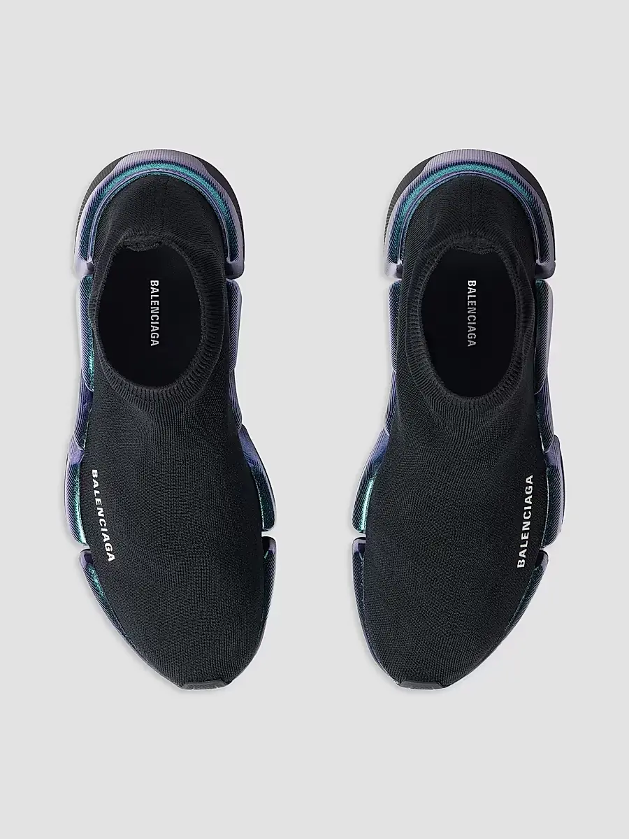 Balenciaga Men's Speed 2.0 Iridescent Sneakers | Thumbnail 3 Balenciaga Men's Speed 2.0 Iridescent Sneakers | Thumbnail 3