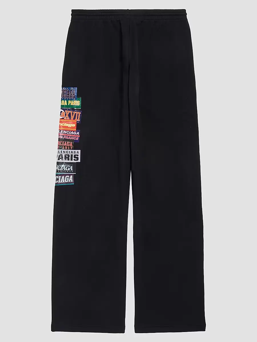 Balenciaga Men's Bumper Stickers Baggy Sweatpants | Thumbnail 2 Balenciaga Men's Bumper Stickers Baggy Sweatpants | Thumbnail 2