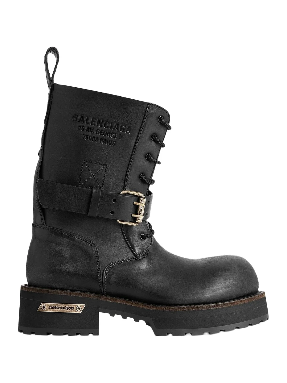 Balenciaga Men's Venom Lace-Up Boots