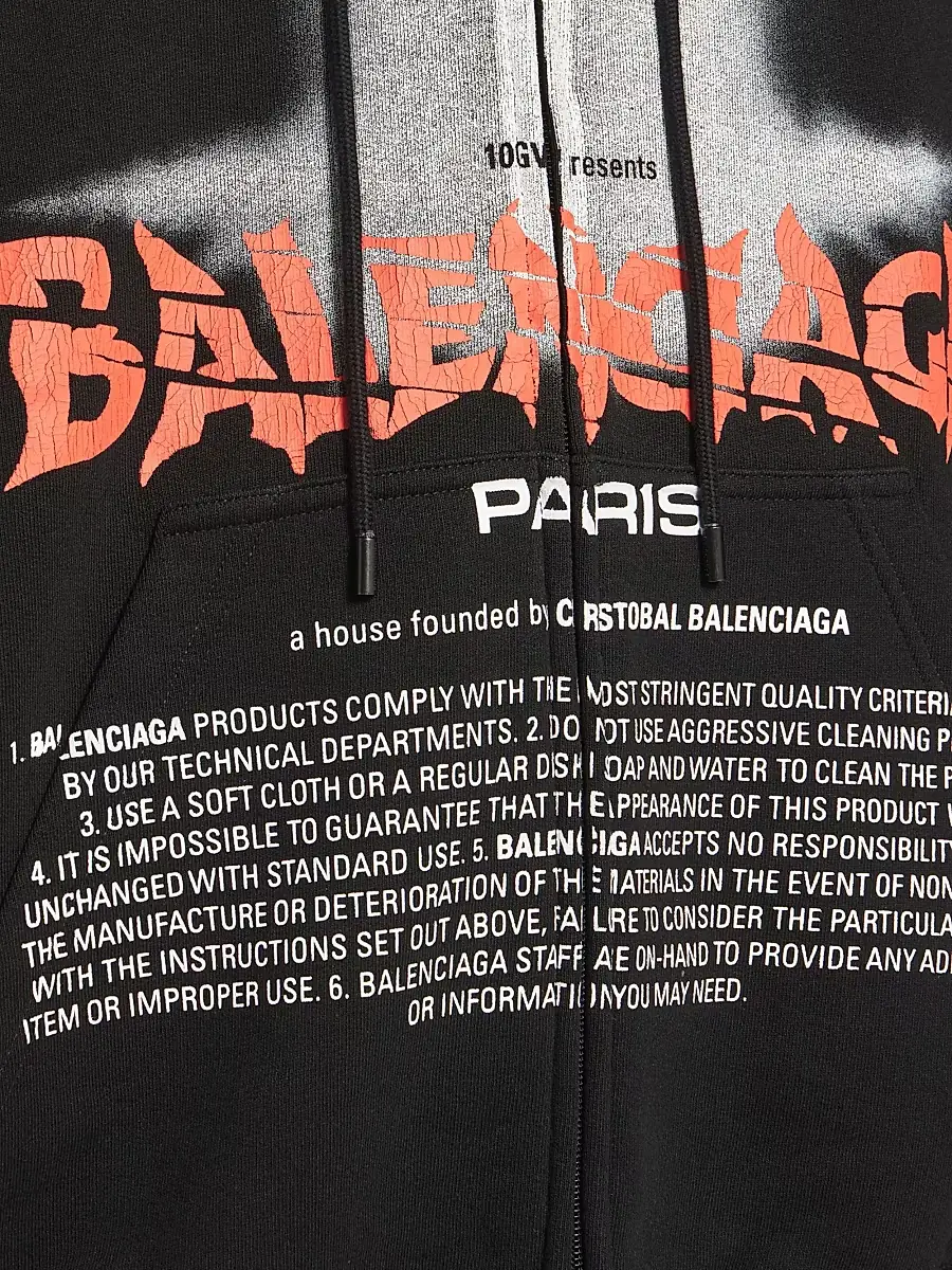 Balenciaga Men's The Door Oversized Zip-Up Hoodie | Thumbnail 6 Balenciaga Men's The Door Oversized Zip-Up Hoodie | Thumbnail 6