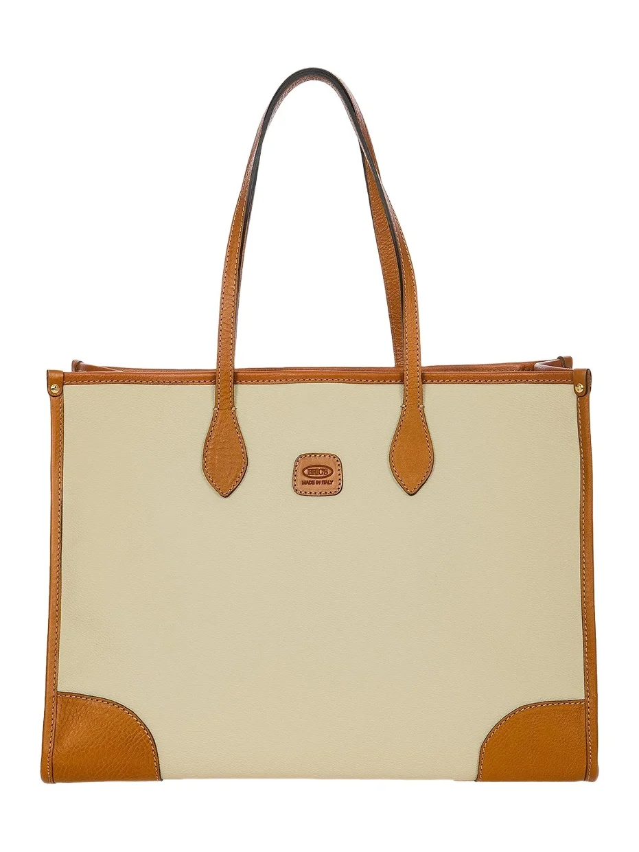 Bric's Men's Firenze Leather-Trim Tote Bag