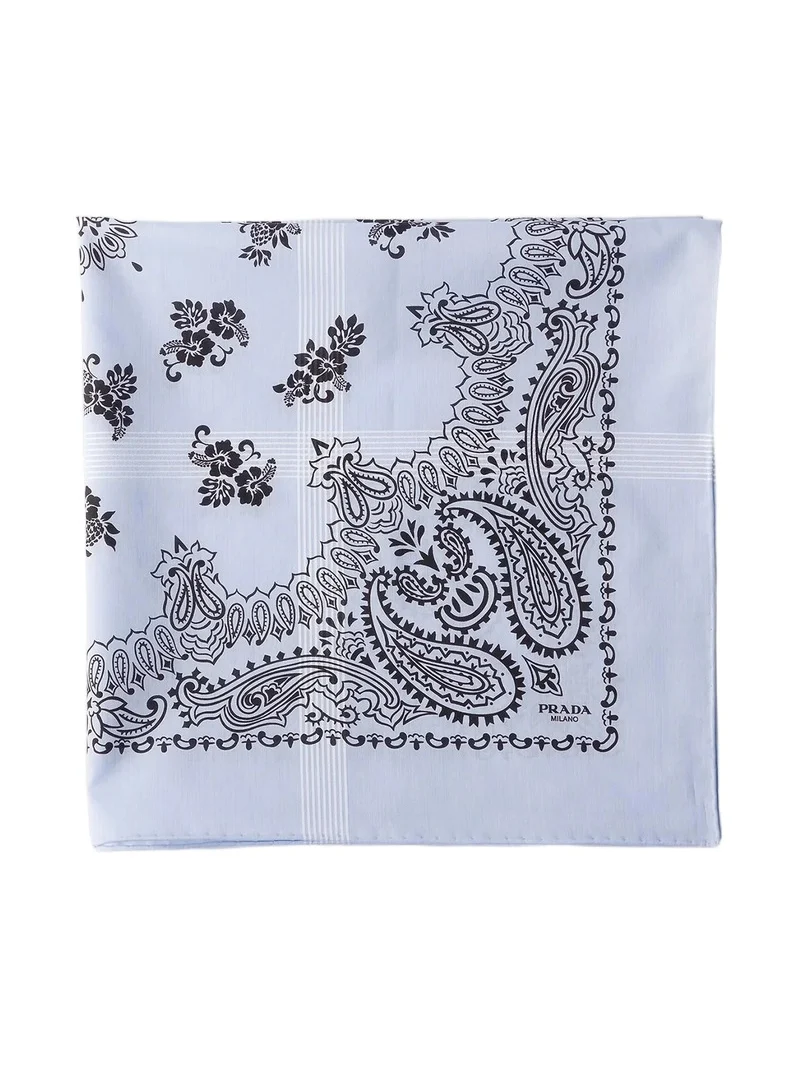 Prada Men's Printed Batiste Scarf