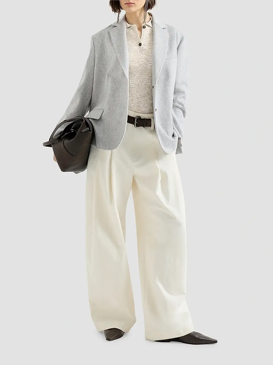 Brunello Cucinelli Women's Silk, Alpaca and Wool Flower Lace Knit Polo | Thumbnail 6 Brunello Cucinelli Women's Silk, Alpaca and Wool Flower Lace Knit Polo | Thumbnail 6