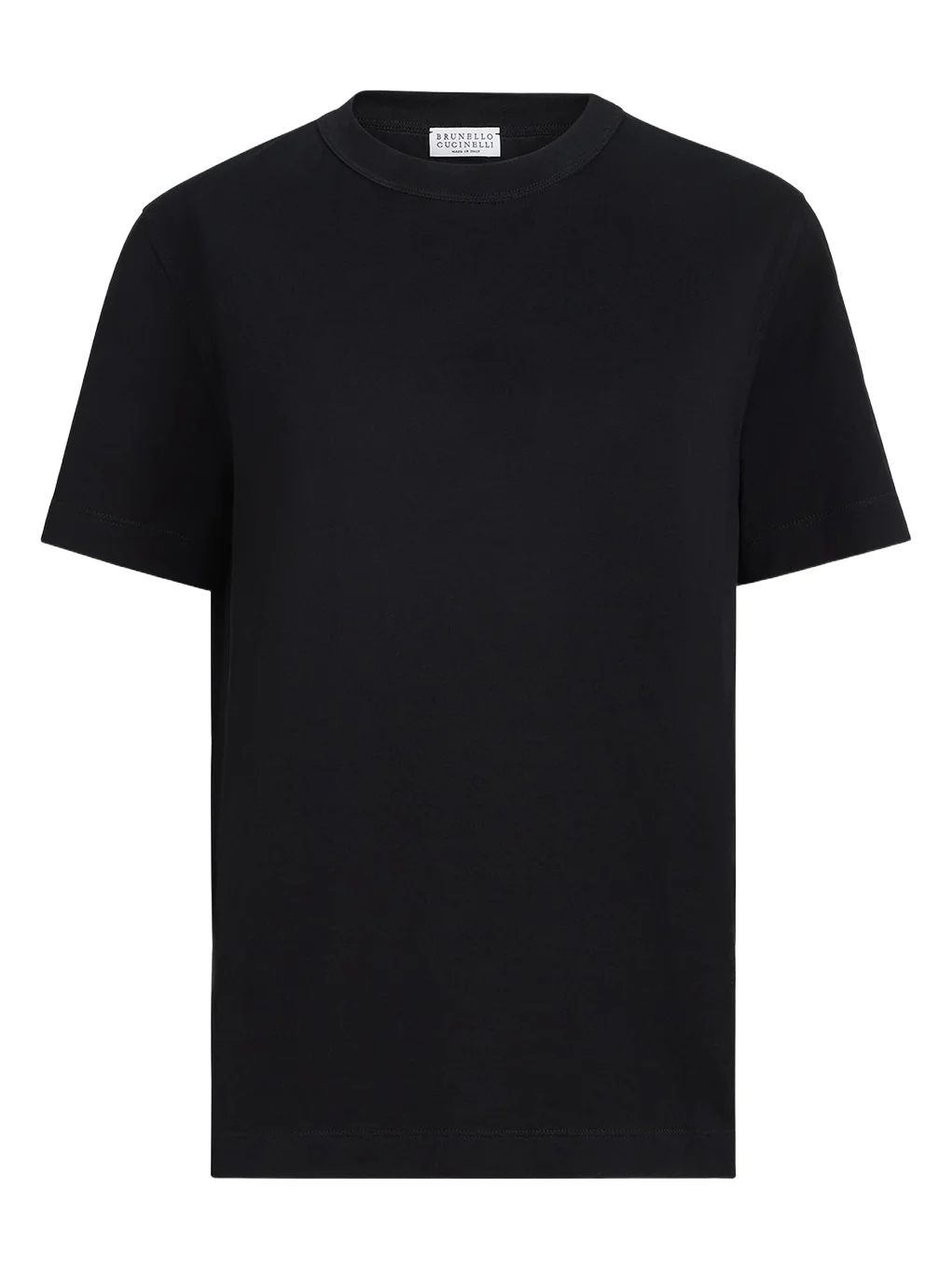 Brunello Cucinelli Women's Cotton Jersey T-Shirt with Monili - Black