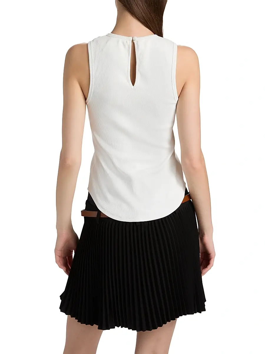 Cinq à Sept Women's Lizzie Crystal-Embellished Cotton-Blend Tank | Thumbnail 5