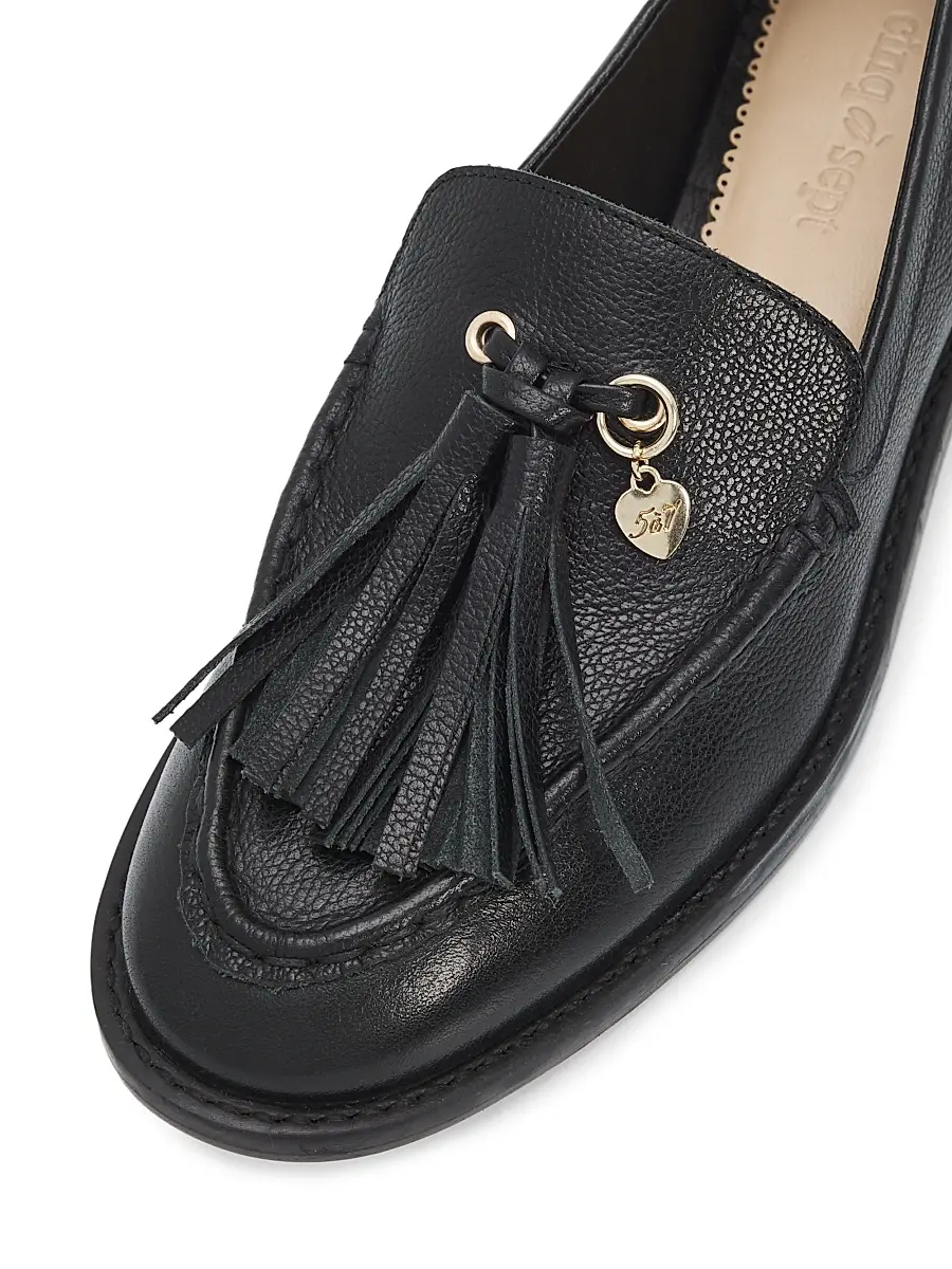 Cinq à Sept Women's Remi Leather Tassel Loafers | Thumbnail 5 Cinq à Sept Women's Remi Leather Tassel Loafers | Thumbnail 5