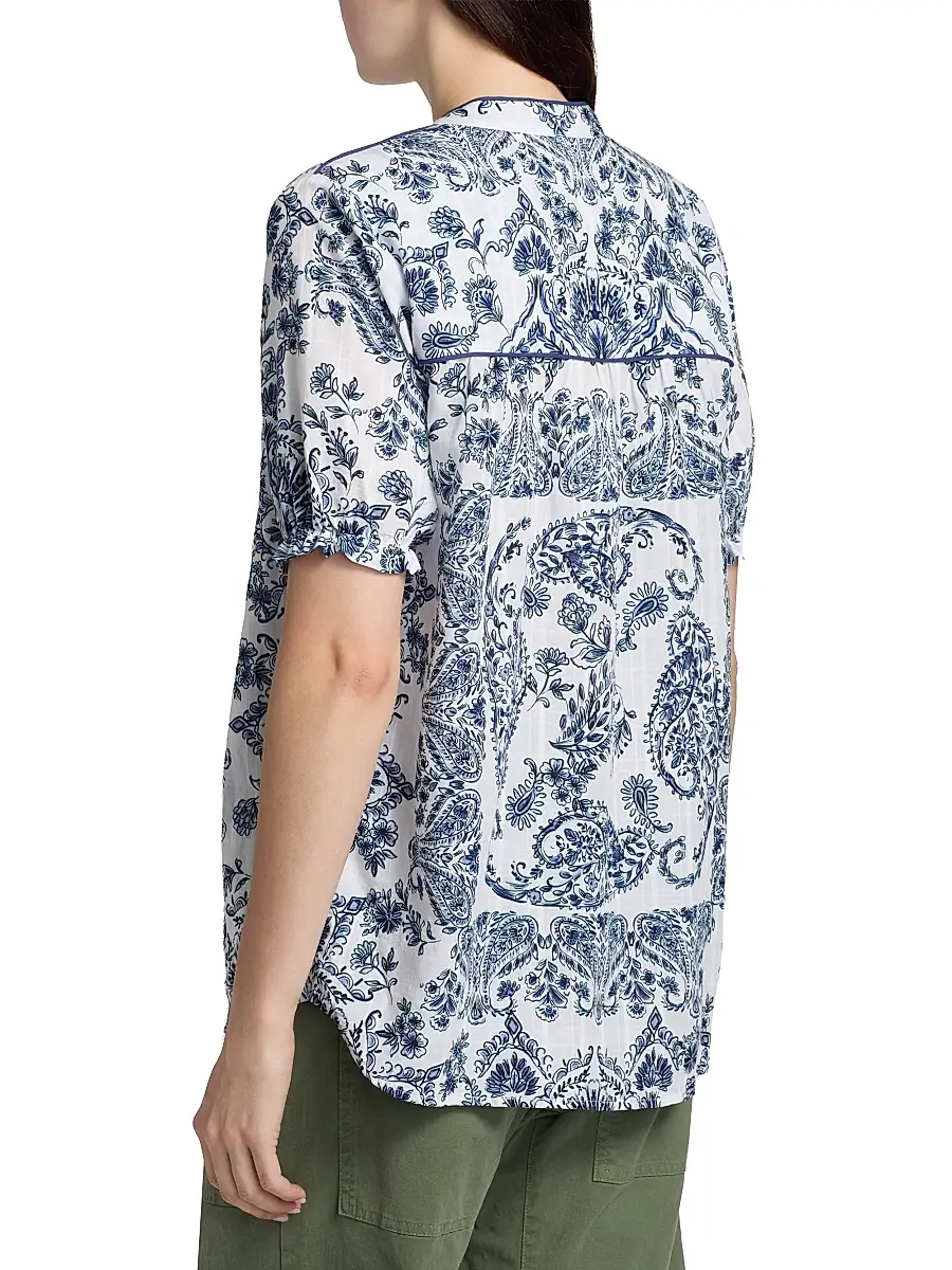 Johnny Was Women's Jaden Western Shirred Yoke Blouse | Thumbnail 5 Johnny Was Women's Jaden Western Shirred Yoke Blouse | Thumbnail 5