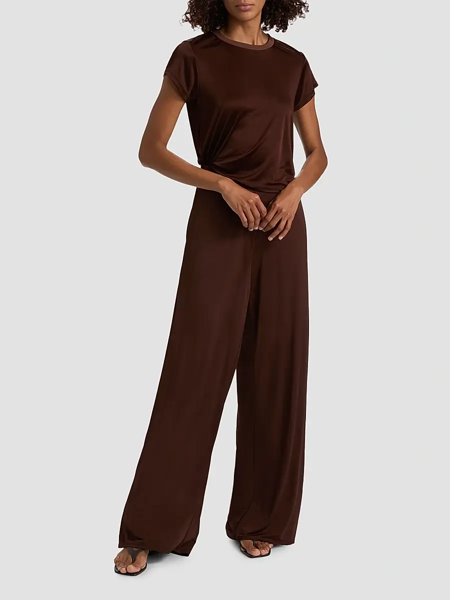 Generation Love Women's Kelela Sheen Jersey Wide-Leg Pants | Thumbnail 2 Generation Love Women's Kelela Sheen Jersey Wide-Leg Pants | Thumbnail 2