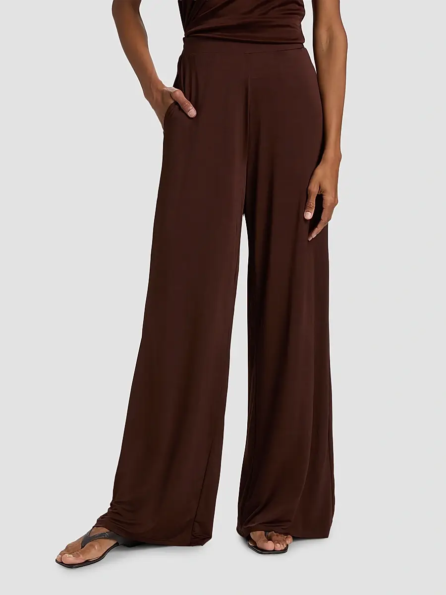 Generation Love Women's Kelela Sheen Jersey Wide-Leg Pants | Thumbnail 3 Generation Love Women's Kelela Sheen Jersey Wide-Leg Pants | Thumbnail 3