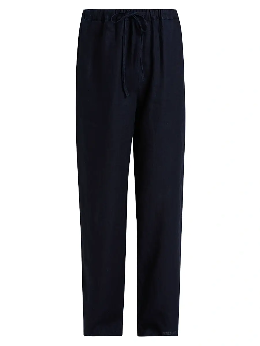 FRAME Men's Linen Drawstring Straight-Leg Pants - Rinse | Image 1 FRAME Men's Linen Drawstring Straight-Leg Pants - Rinse | Image 1