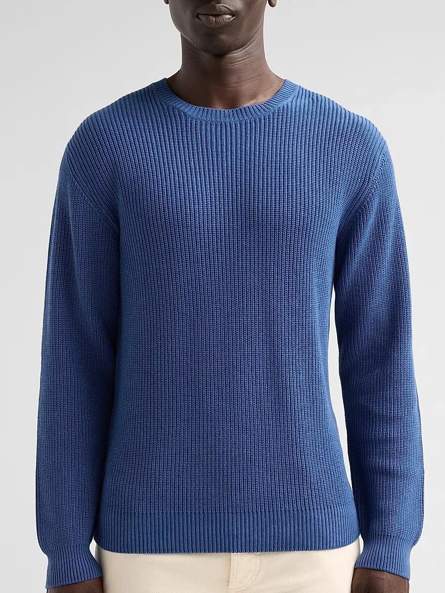 Saks Fifth Avenue Men's Garment Dyed Double Seed Rib-Knit Crewneck Sweater | Thumbnail 5 Saks Fifth Avenue Men's Garment Dyed Double Seed Rib-Knit Crewneck Sweater | Thumbnail 5
