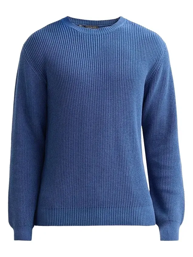 Men's Garment Dyed Double Seed Rib-Knit Crewneck Sweater