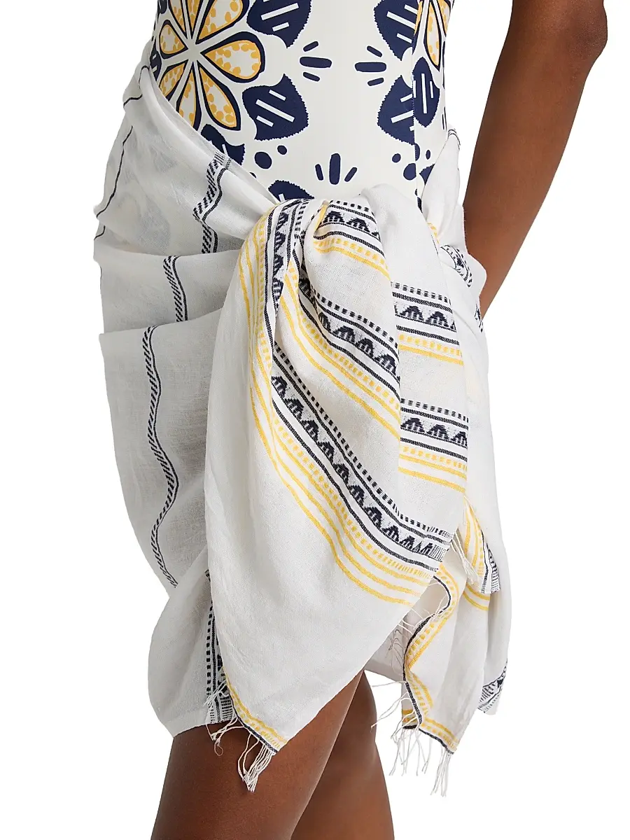 Lemlem Women's Lema Geometric Cotton Sarong | Thumbnail 6 Lemlem Women's Lema Geometric Cotton Sarong | Thumbnail 6