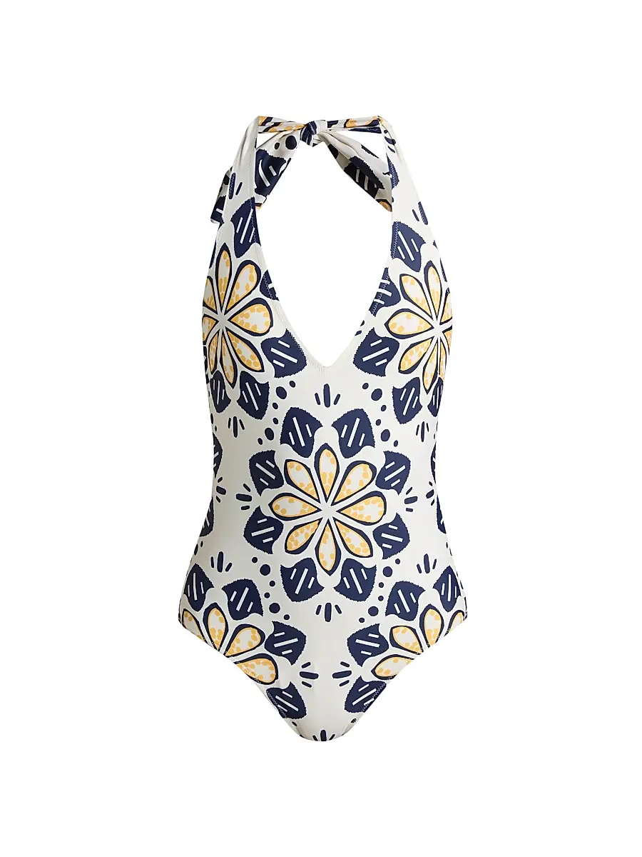 Lemlem Women's Lidya Geometric Floral One-Piece Swimsuit - Adey Soleile - Size XS | Image 1 Lemlem Women's Lidya Geometric Floral One-Piece Swimsuit - Adey Soleile - Size XS | Image 1