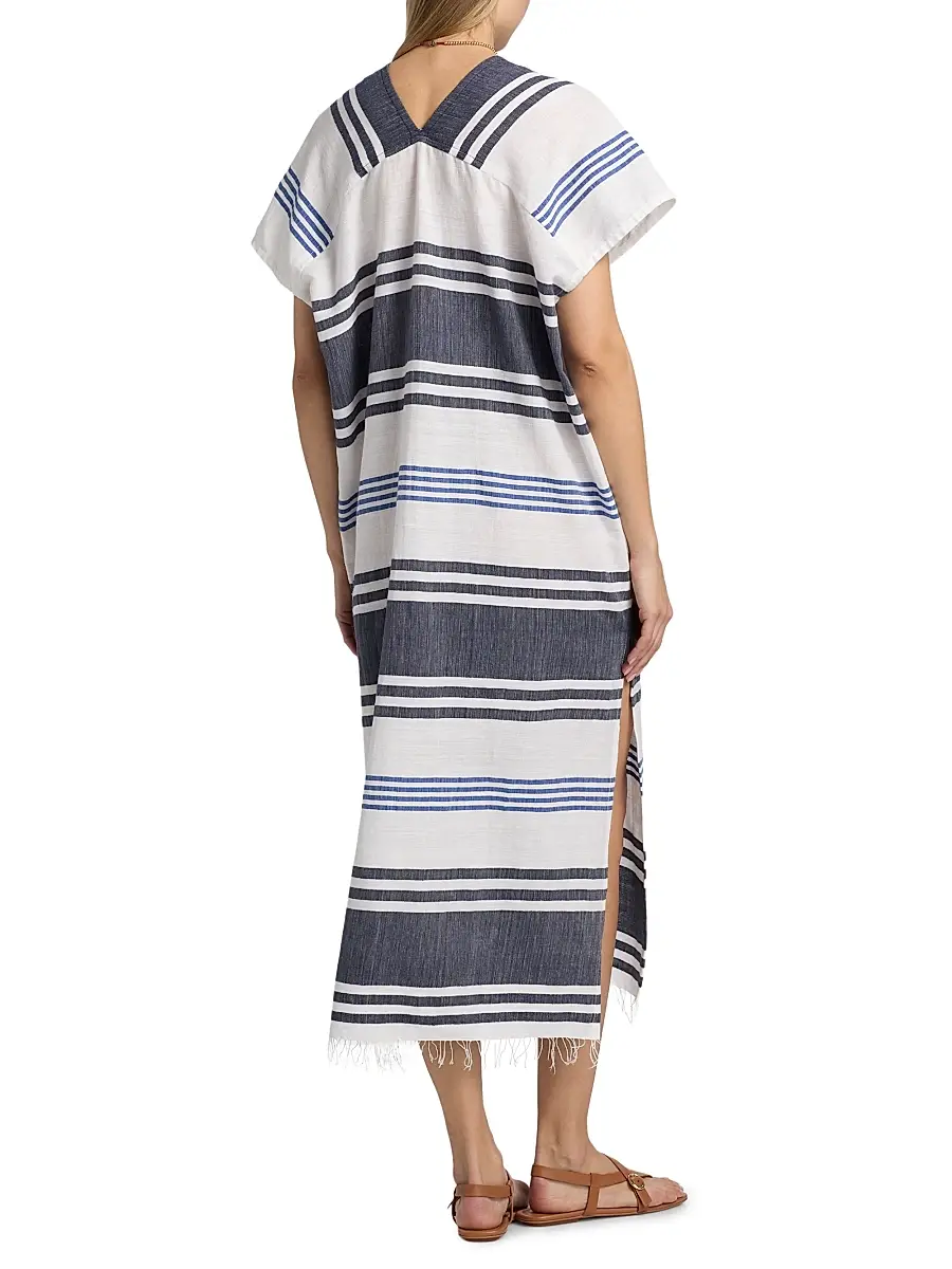 Lemlem Women's Gasira Striped Cotton Caftan Cover-Up | Thumbnail 5 Lemlem Women's Gasira Striped Cotton Caftan Cover-Up | Thumbnail 5