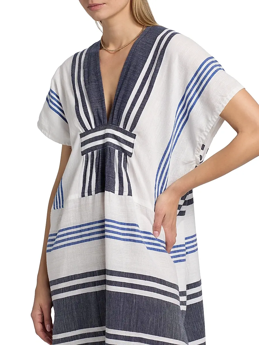 Lemlem Women's Gasira Striped Cotton Caftan Cover-Up | Thumbnail 6 Lemlem Women's Gasira Striped Cotton Caftan Cover-Up | Thumbnail 6