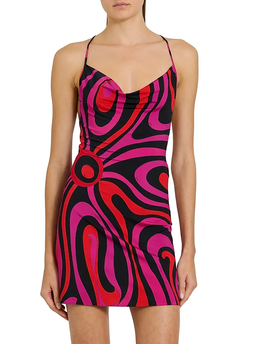 PUCCI Women's L'Alba Jersey Satin Minidress | Thumbnail 3 PUCCI Women's L'Alba Jersey Satin Minidress | Thumbnail 3