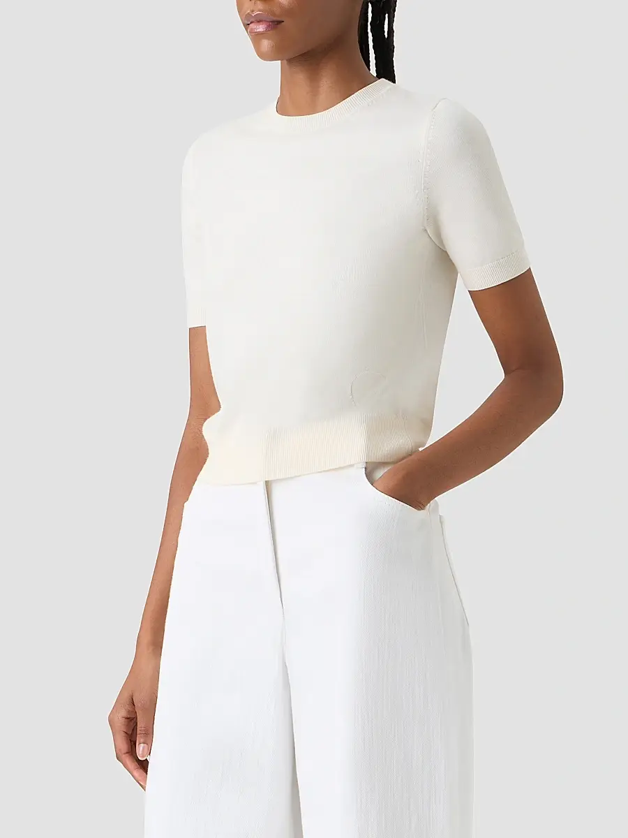 Akris punto Women's Relaxed Wool T-Shirt | Thumbnail 6