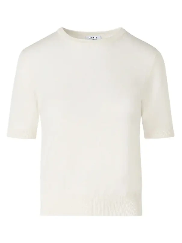 Akris punto Women's Relaxed Wool T-Shirt