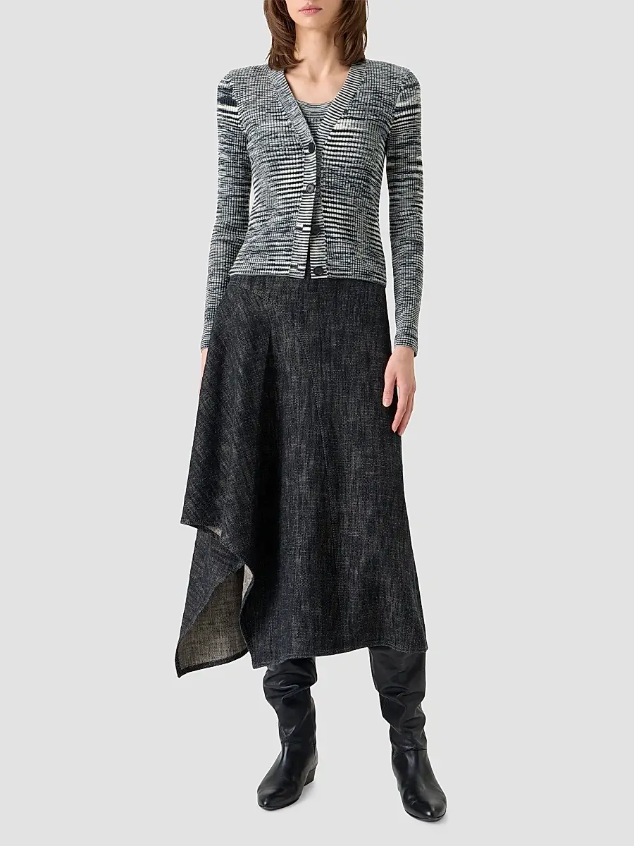 Akris punto Women's Space Dye Wool Cardigan | Thumbnail 2 Akris punto Women's Space Dye Wool Cardigan | Thumbnail 2