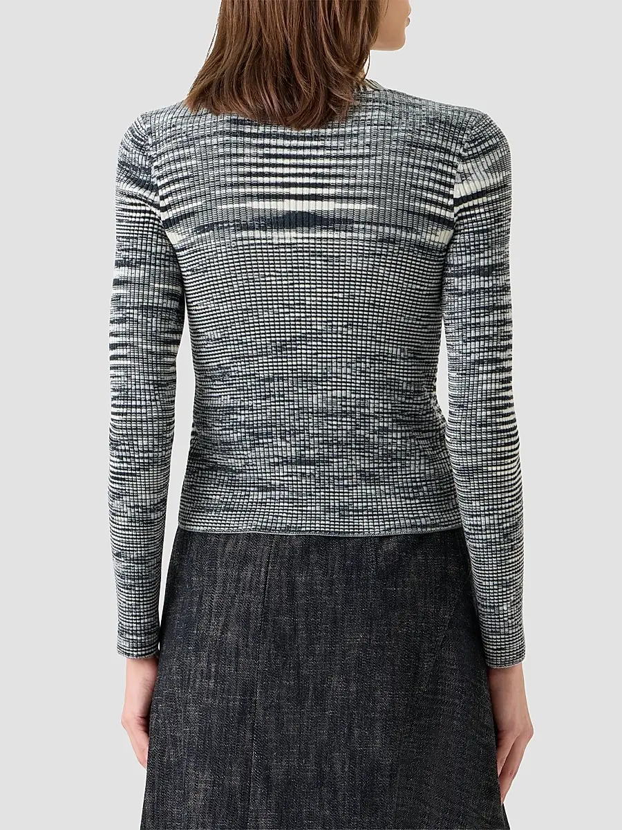 Akris punto Women's Space Dye Wool Cardigan | Thumbnail 3 Akris punto Women's Space Dye Wool Cardigan | Thumbnail 3