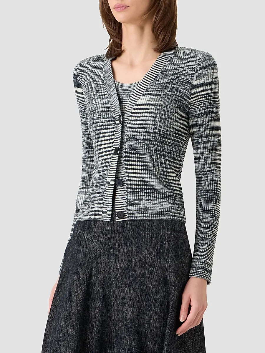 Akris punto Women's Space Dye Wool Cardigan | Thumbnail 6 Akris punto Women's Space Dye Wool Cardigan | Thumbnail 6