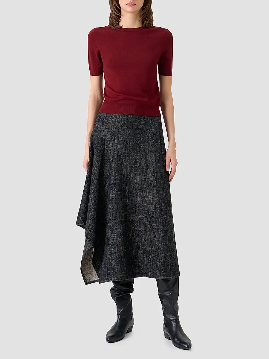 Akris punto Women's Relaxed Wool T-Shirt | Thumbnail 2 Akris punto Women's Relaxed Wool T-Shirt | Thumbnail 2