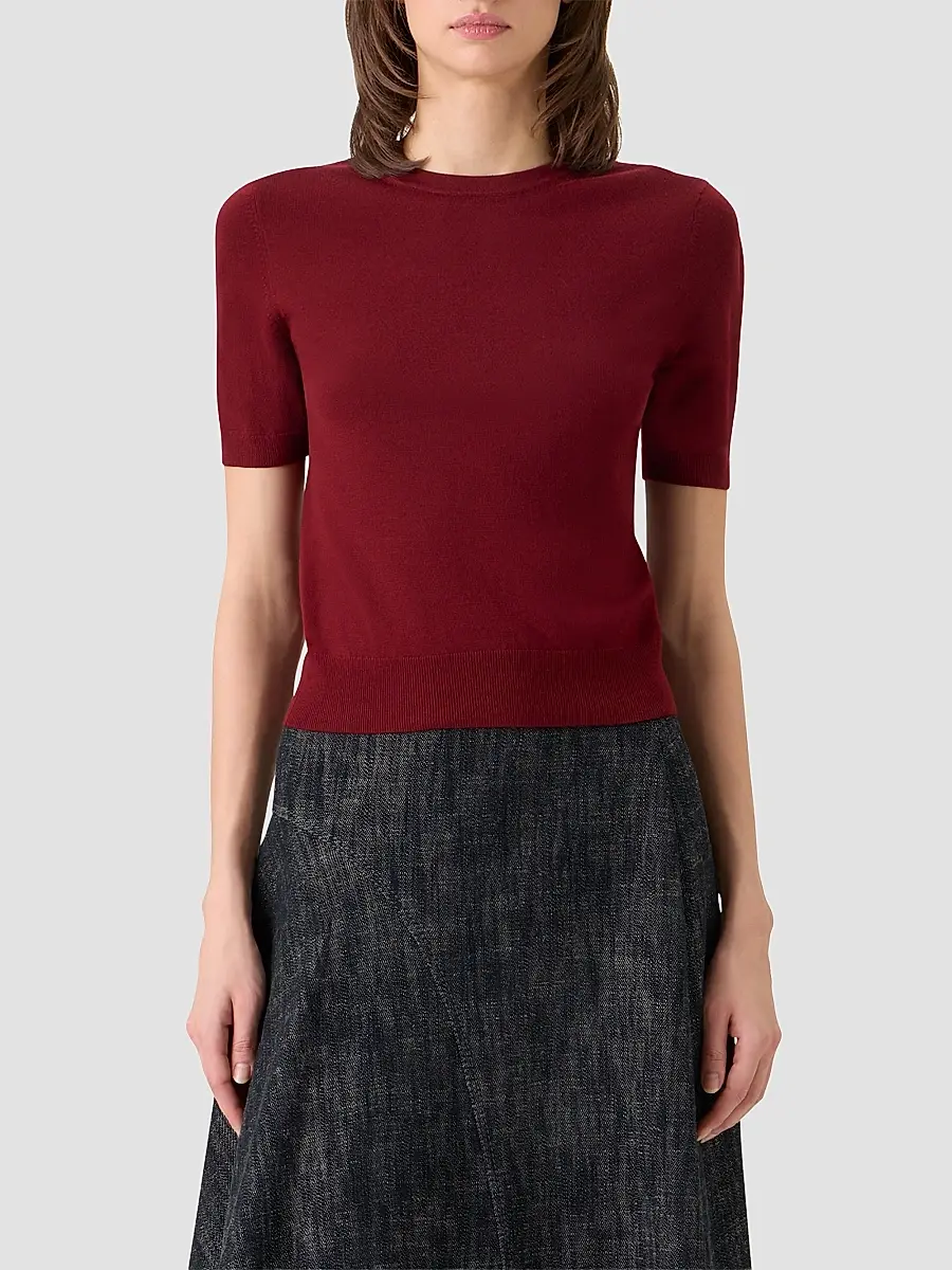 Akris punto Women's Relaxed Wool T-Shirt | Thumbnail 4 Akris punto Women's Relaxed Wool T-Shirt | Thumbnail 4
