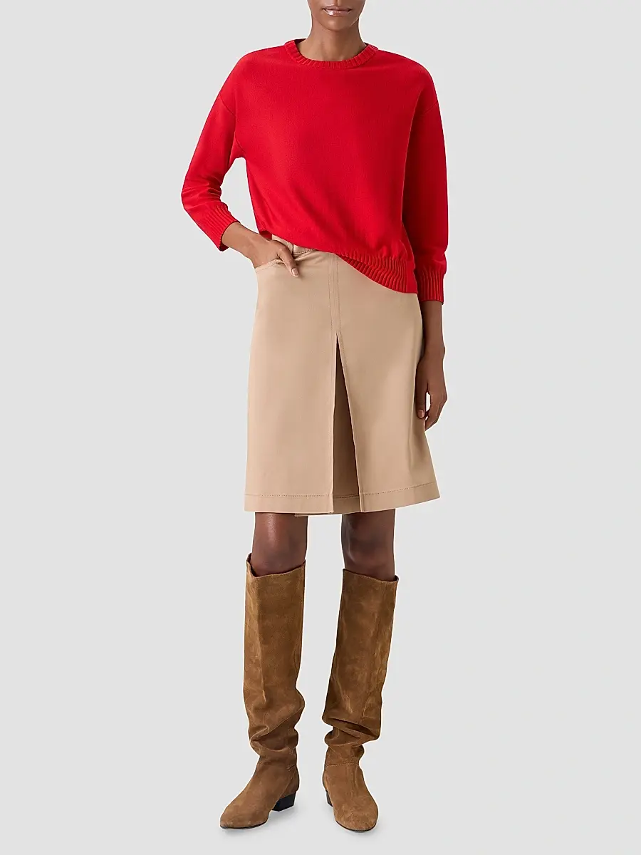 Akris punto Women's Drop Shoulder Virgin Wool Sweater | Thumbnail 2 Akris punto Women's Drop Shoulder Virgin Wool Sweater | Thumbnail 2