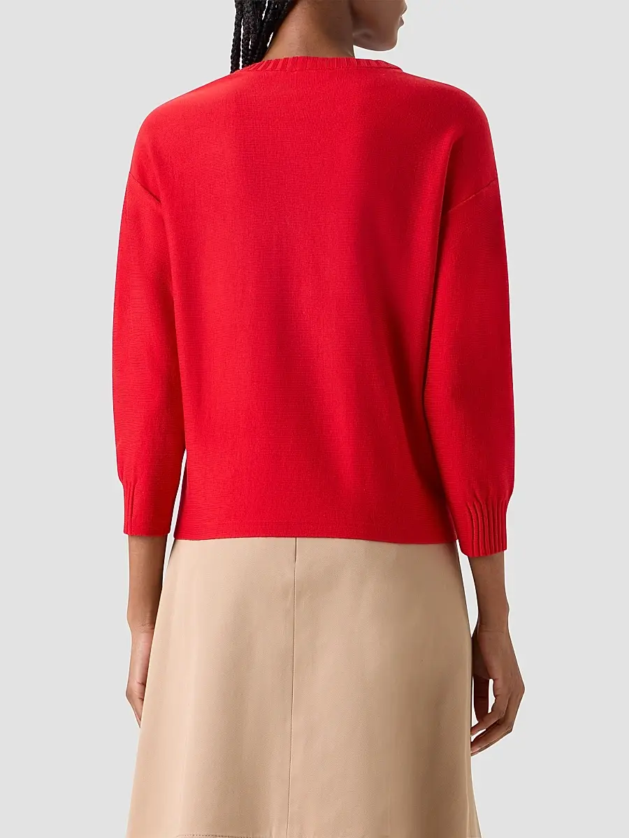 Akris punto Women's Drop Shoulder Virgin Wool Sweater | Thumbnail 3 Akris punto Women's Drop Shoulder Virgin Wool Sweater | Thumbnail 3
