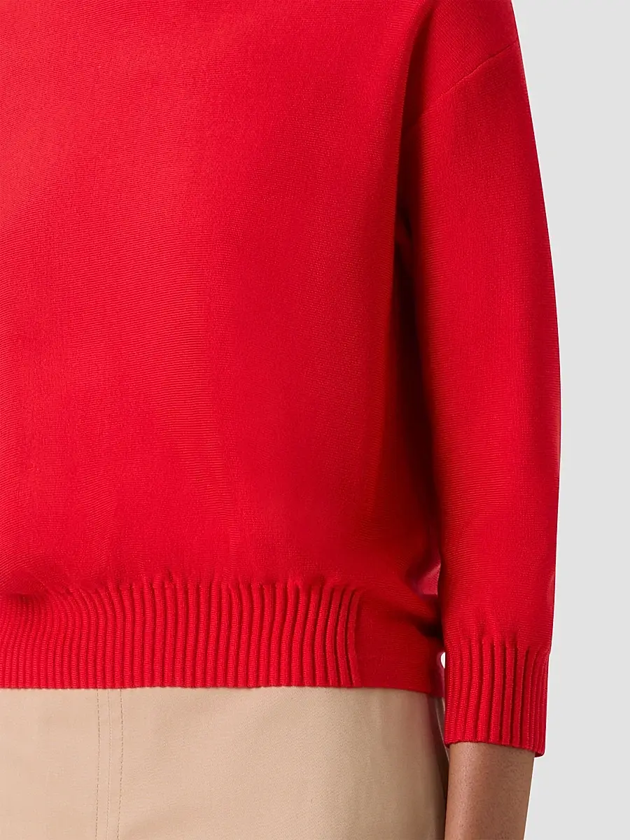 Akris punto Women's Drop Shoulder Virgin Wool Sweater | Thumbnail 5 Akris punto Women's Drop Shoulder Virgin Wool Sweater | Thumbnail 5