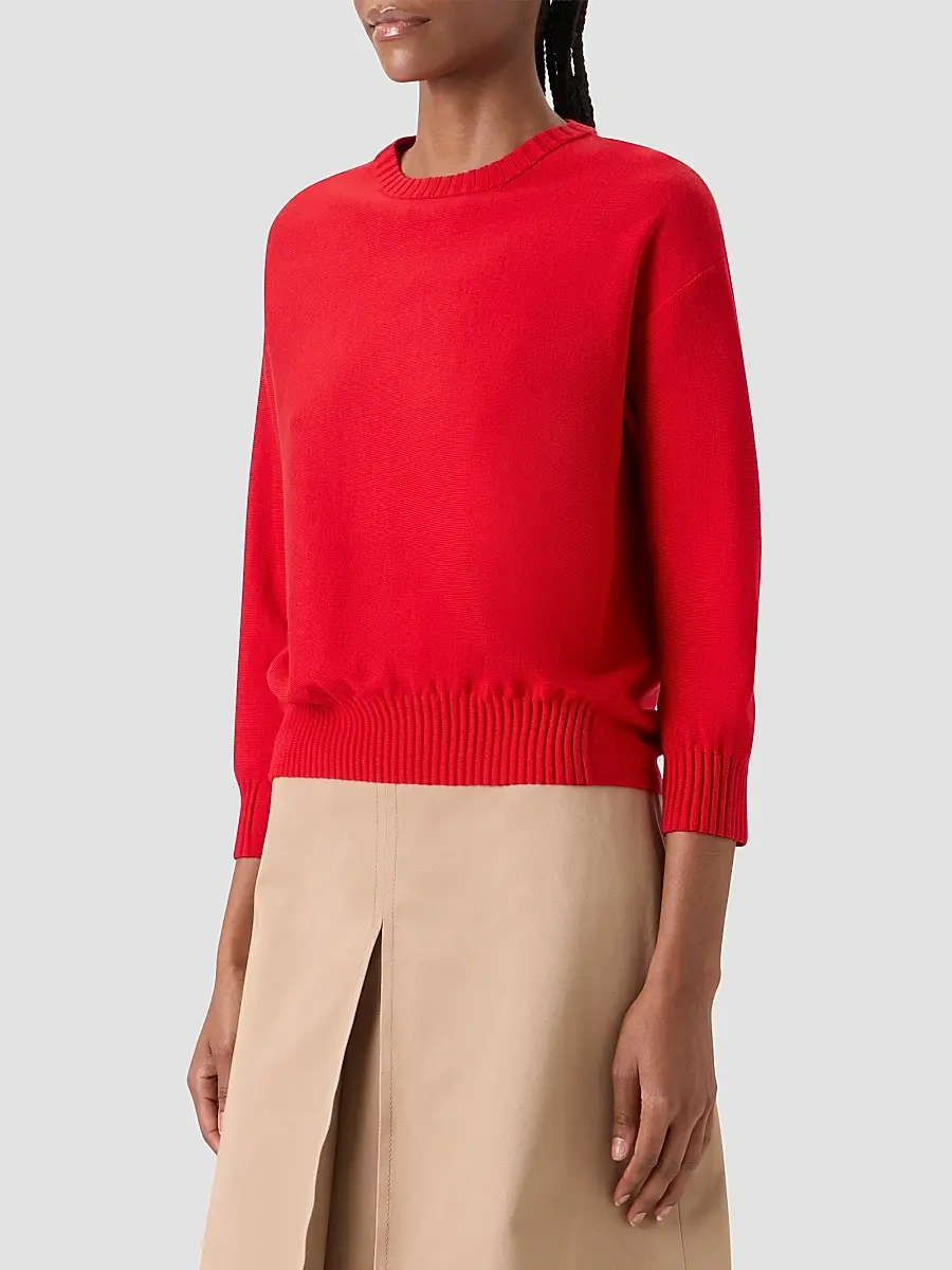 Akris punto Women's Drop Shoulder Virgin Wool Sweater | Thumbnail 6 Akris punto Women's Drop Shoulder Virgin Wool Sweater | Thumbnail 6