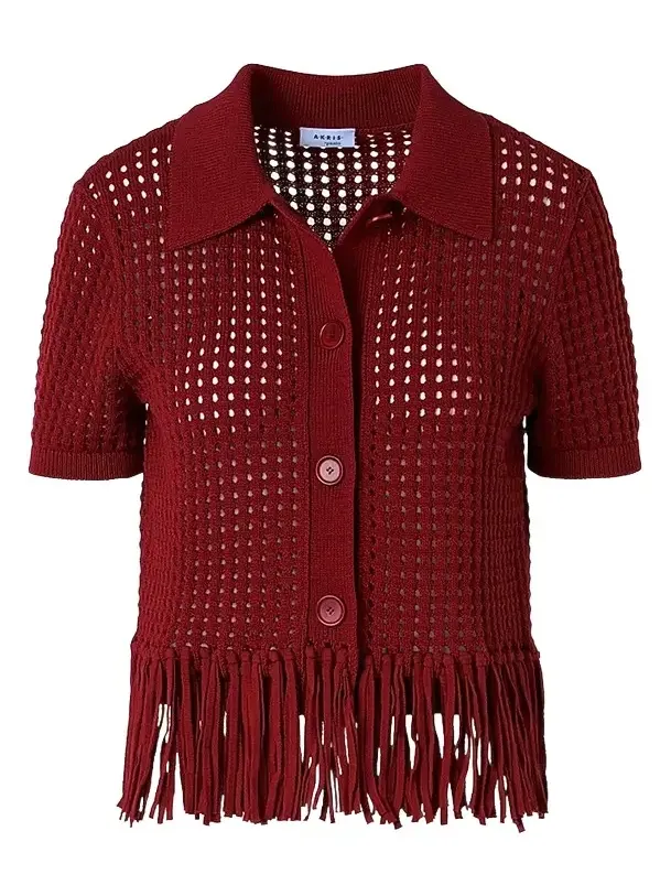 Women's Net Cotton Fringe Shirt Women's Net Cotton Fringe Shirt
