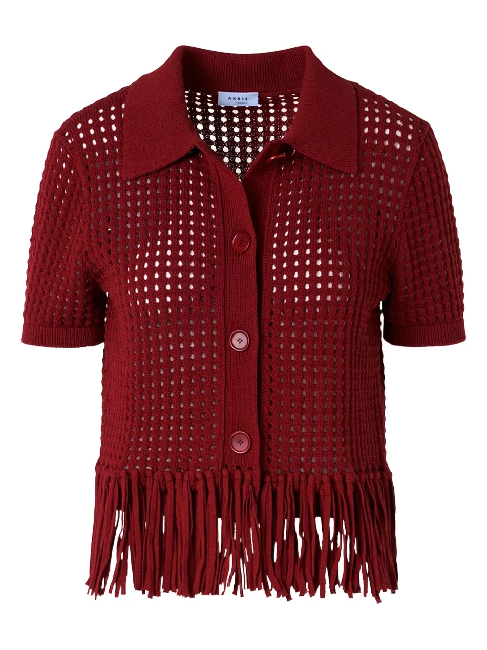 Women's Net Cotton Fringe Shirt Women's Net Cotton Fringe Shirt