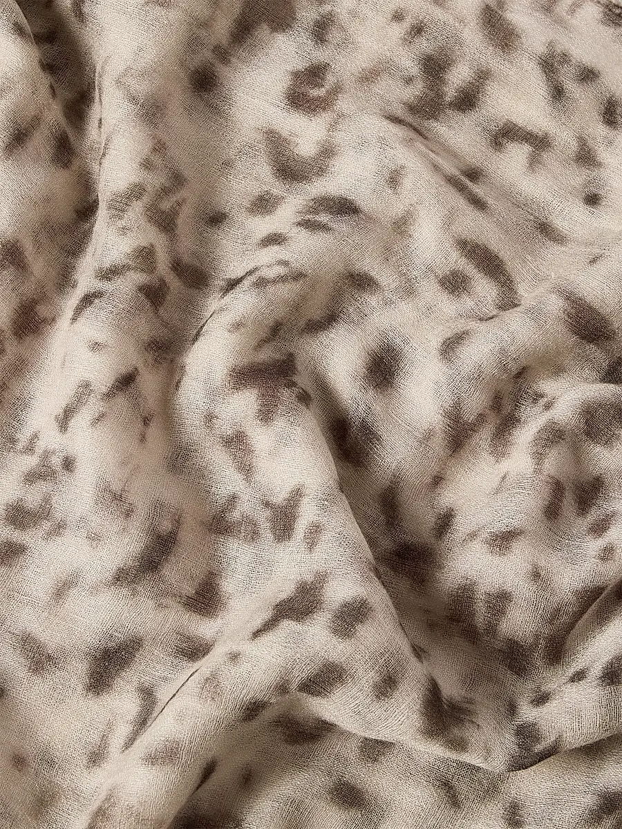 Brunello Cucinelli Women's Lynx Print Cashmere Scarf | Thumbnail 4 Brunello Cucinelli Women's Lynx Print Cashmere Scarf | Thumbnail 4