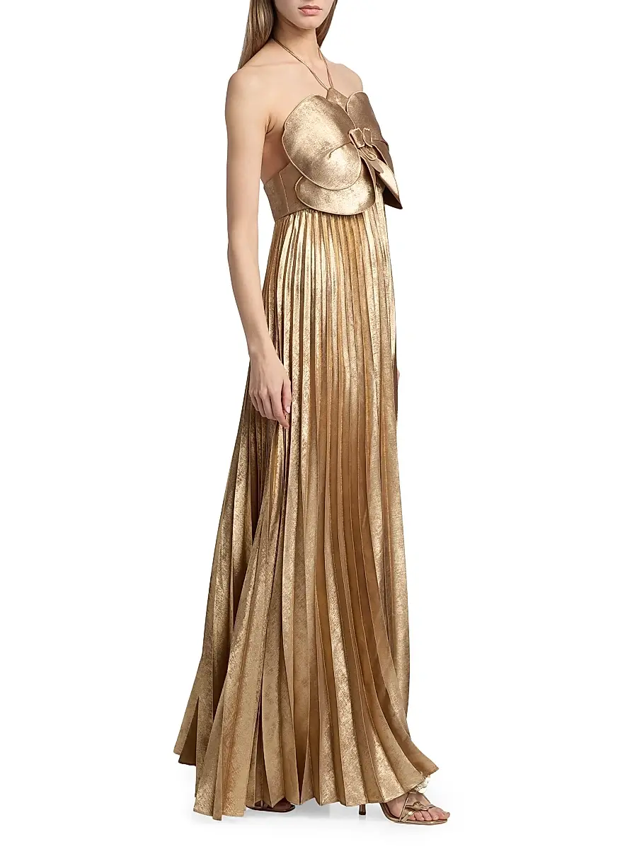ACLER Women's Forever Young Pullford Metallic Pleated Gown | Thumbnail 2 ACLER Women's Forever Young Pullford Metallic Pleated Gown | Thumbnail 2