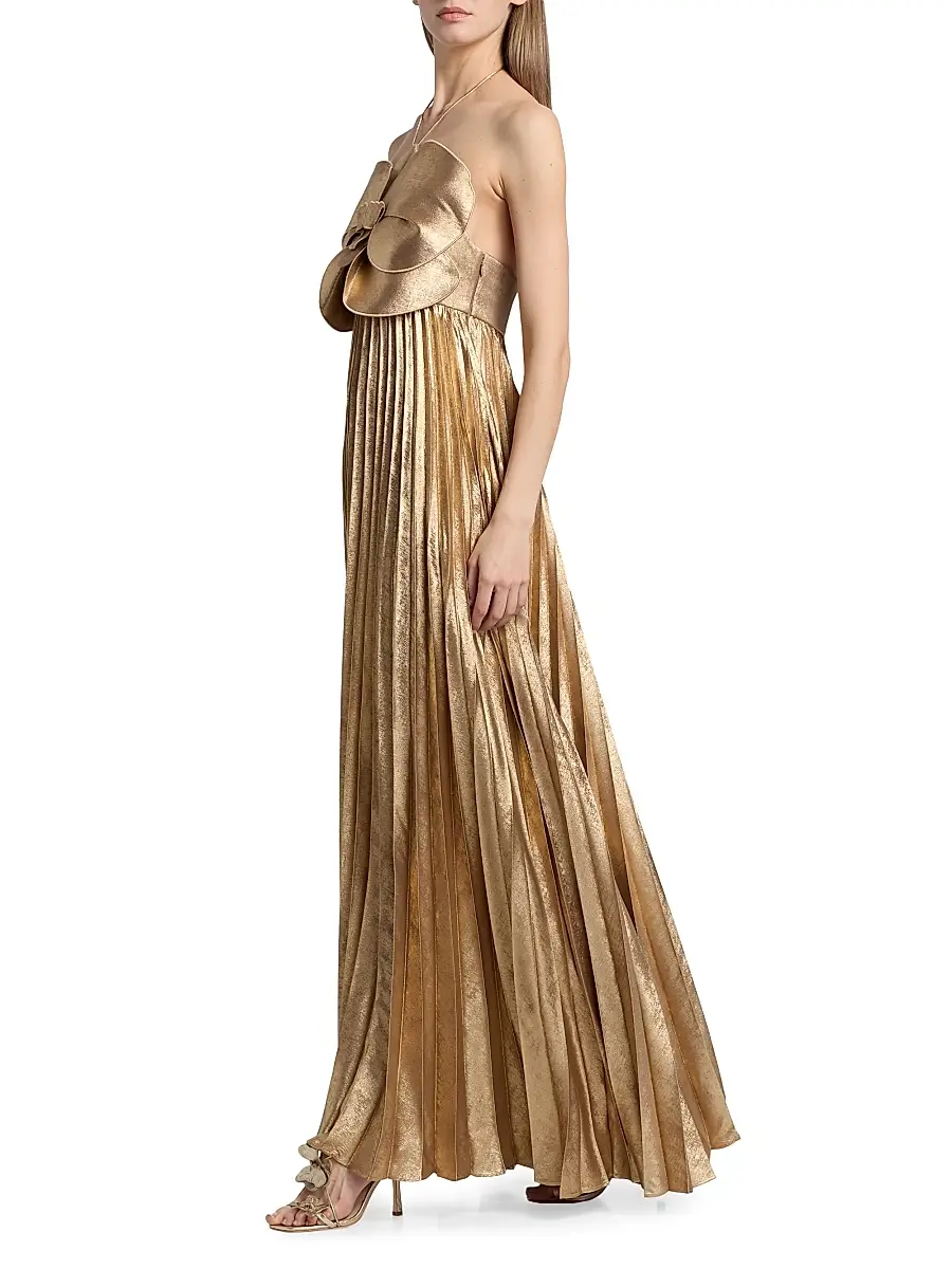 ACLER Women's Forever Young Pullford Metallic Pleated Gown | Thumbnail 4 ACLER Women's Forever Young Pullford Metallic Pleated Gown | Thumbnail 4
