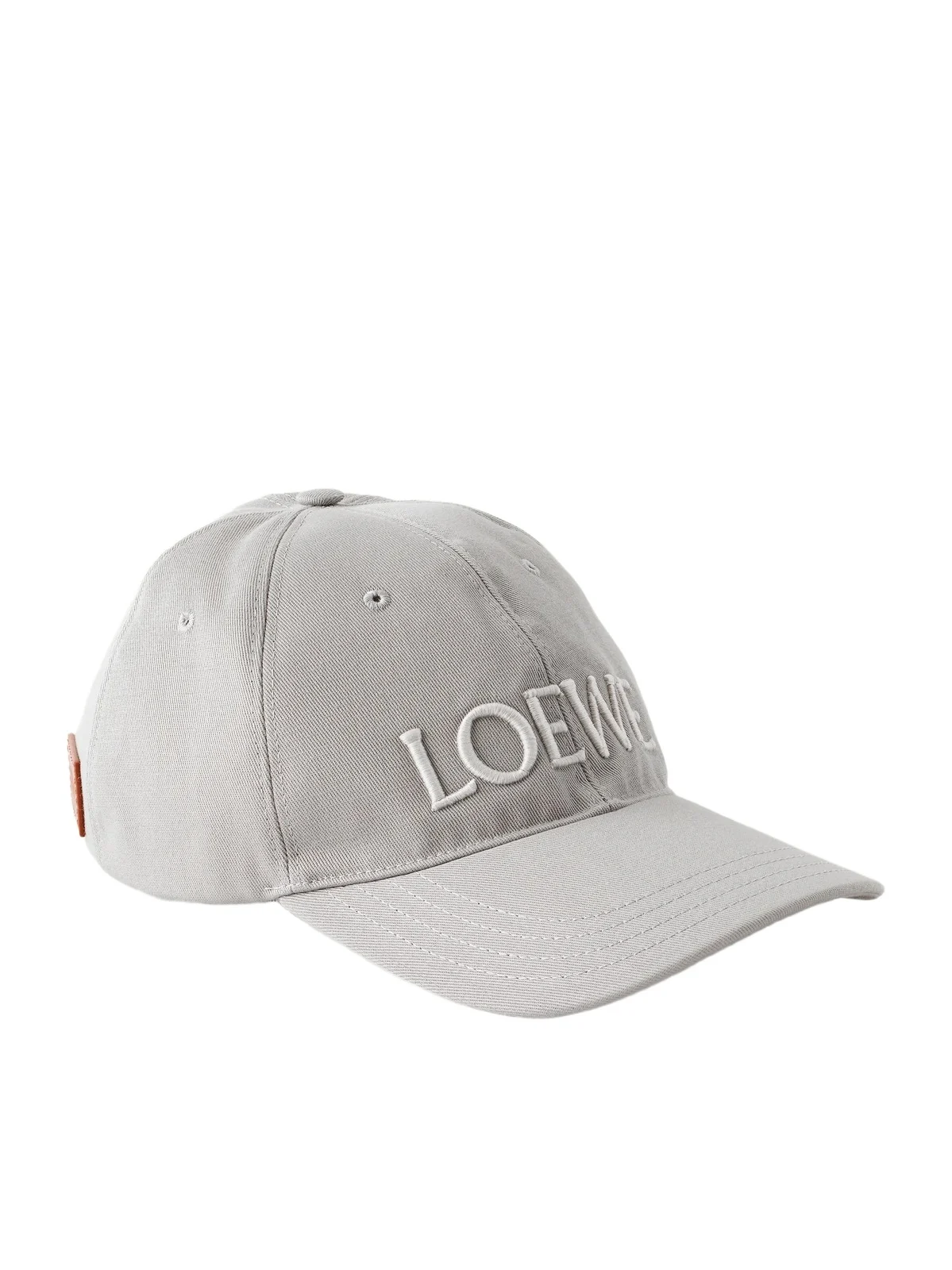 Loewe Leather-Trimmed Cotton Baseball Cap - Men