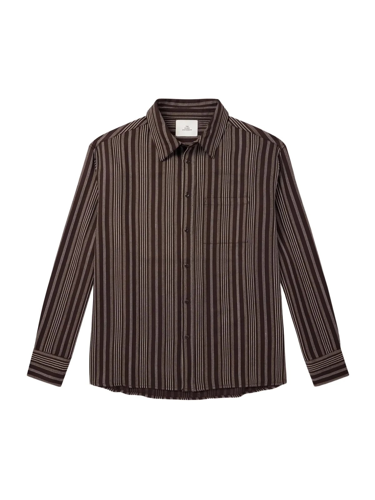 Striped Wool and Cashmere-Blend Woven Shirt - Men Striped Wool and Cashmere-Blend Woven Shirt - Men