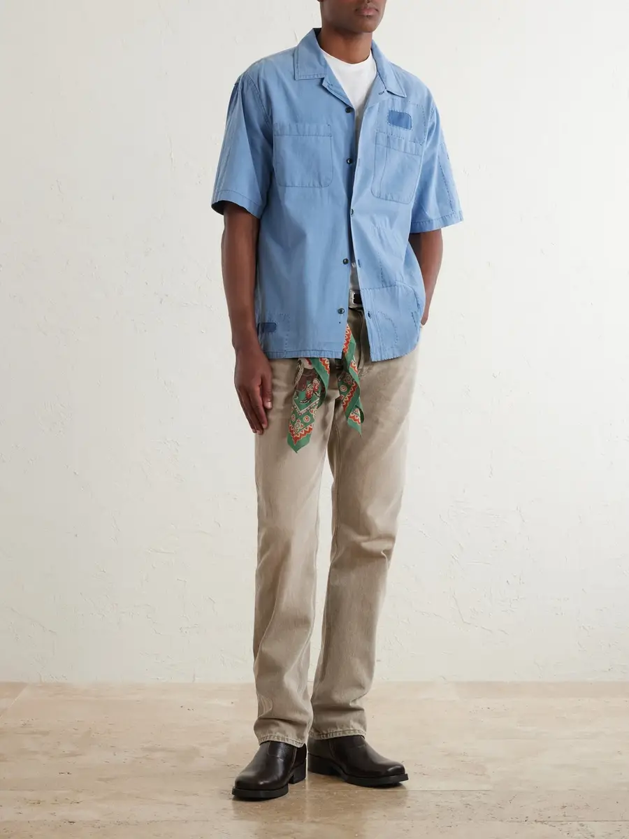 Corridor Patchwork Cotton Shirt - Men | Thumbnail 2 Corridor Patchwork Cotton Shirt - Men | Thumbnail 2